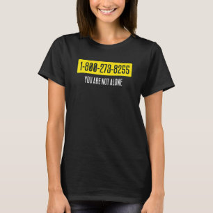 Camiseta Regalo de prevención del suicidio 1 800 273 8255 L