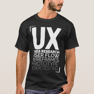 Camiseta Regalo de proceso de diseño Ux para el diseño de e