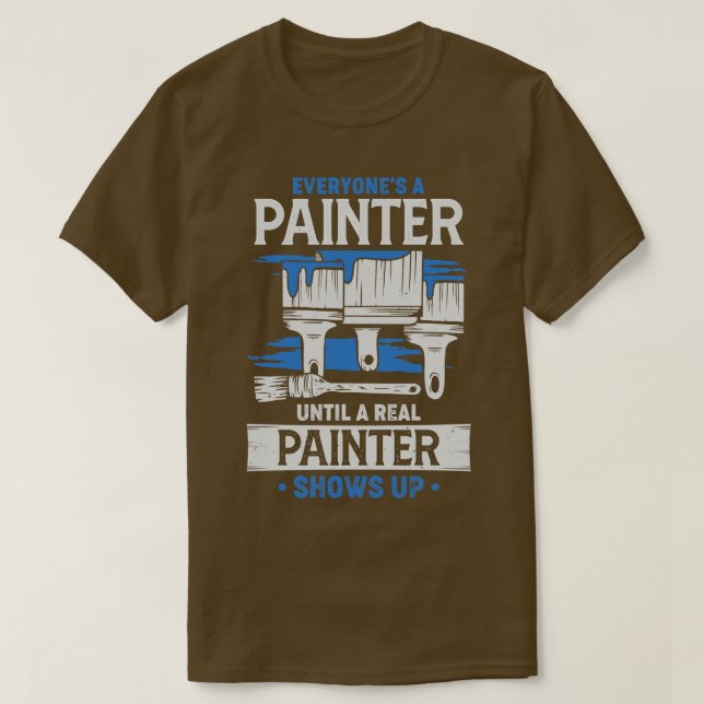 Camiseta Regalo de profesión de pintor comercial (Diseño del anverso)