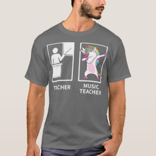 Camiseta Regalo de profesor de música Dabbing Unicorn