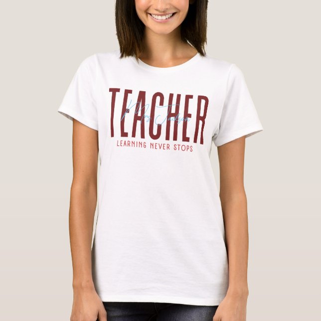 Camiseta Regalo de profesor de Personalizable completo - Ca (Anverso)