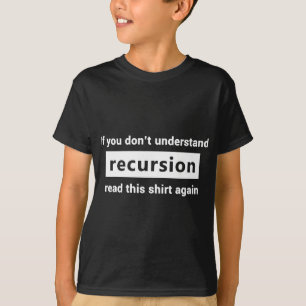 Camiseta Regalo de programación de definición de recursión