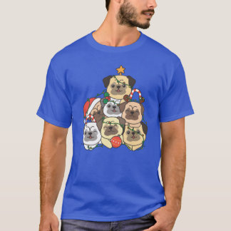 Camiseta Regalo de Pug Christmasree Funny Animal Navidad