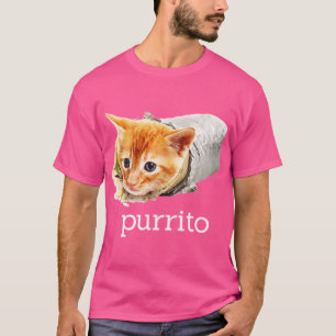 Camiseta Regalo de pun Kitty Cat Purrito Burrito divertido