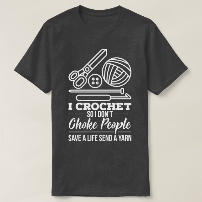 Camiseta Regalo de punto de crocheting (Diseño del anverso)