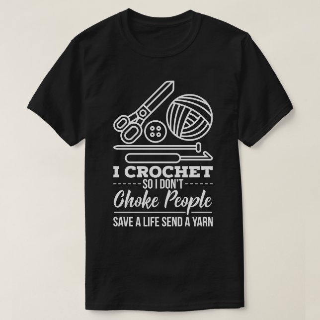 Camiseta Regalo de punto de crocheting (Diseño del anverso)