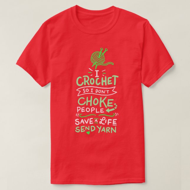 Camiseta Regalo de punto de crocheting 10 (Diseño del anverso)