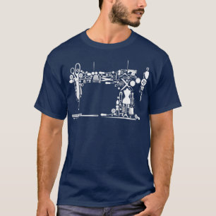 Camiseta Regalo De Quilters De Máquina De Coser Para Amante