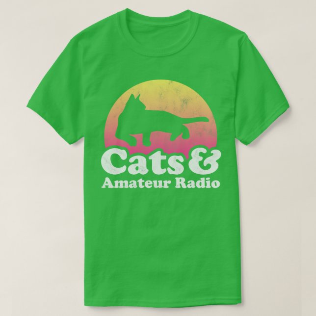 Camiseta Regalo de radio para gatos y aficionados (Diseño del anverso)