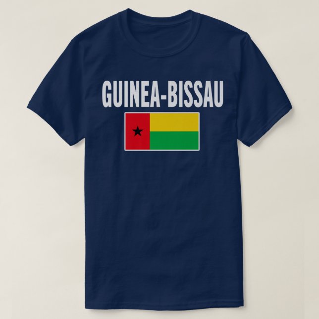 Camiseta Regalo de recuerdo con la bandera de GuineaBissau (Diseño del anverso)