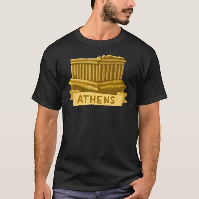 Camiseta Regalo de recuerdo de Atenas City Grecia para homb (Anverso)