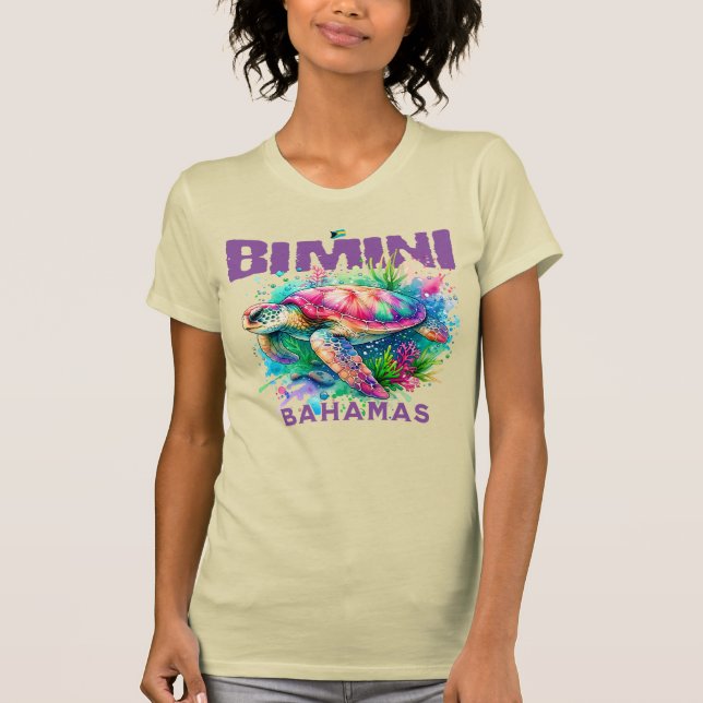 Camiseta Regalo de recuerdo de Bahamas : Tortuga marina Bim (Anverso)