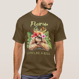 Camiseta Regalo de recuerdo de Florida Sloth Like a Boss Va