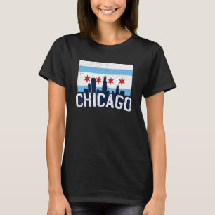 Camiseta Regalo de recuerdo de Illinois Bandera de la Ciuda