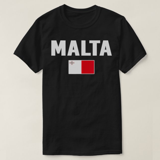 Camiseta Regalo de recuerdo de la bandera de Malta en malté (Diseño del anverso)