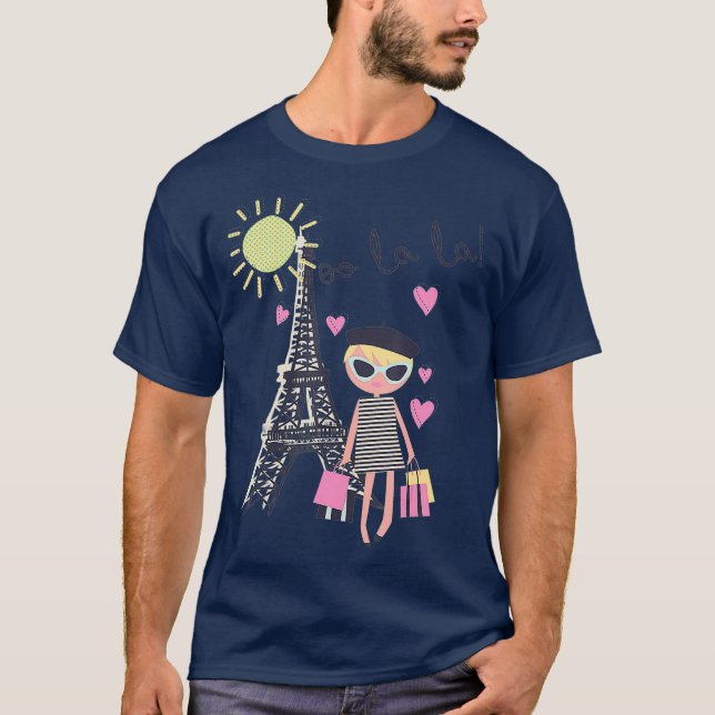 Camiseta Regalo de recuerdo de la Torre Eiffel de París (Anverso)