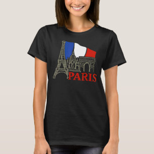 Camiseta Regalo de recuerdo de París City France para hombr