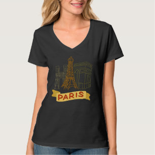 Camiseta Regalo de recuerdo de París City France para hombr
