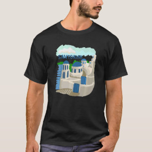 Camiseta Regalo de recuerdo de Santorini City Grecia para h