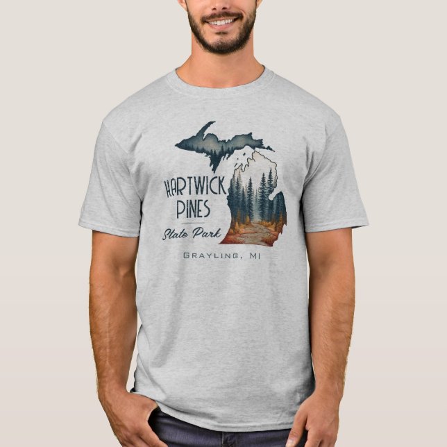 Camiseta Regalo de recuerdo del parque estatal Hartwick Pin (Anverso)