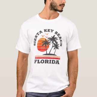 Camiseta Regalo de recuerdo retro de Siesta Key Beach Flori