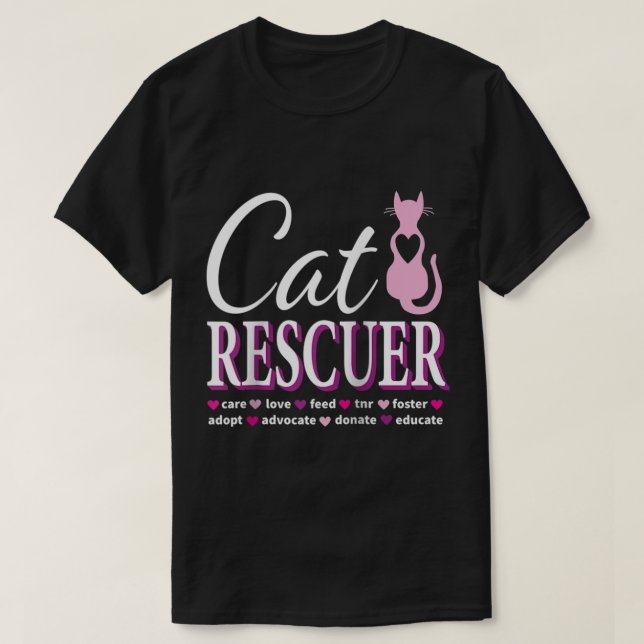 Camiseta Regalo de rescate de gato Feral Gatitos Refugio de (Diseño del anverso)