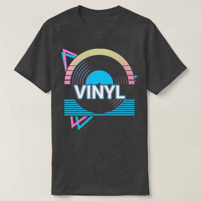 Camiseta Regalo de retro de música Vinyl Record (Diseño del anverso)