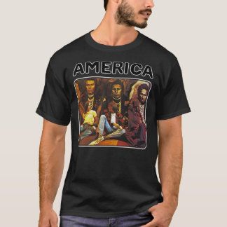 Camiseta Regalo de rock de banda de América Retro para fans