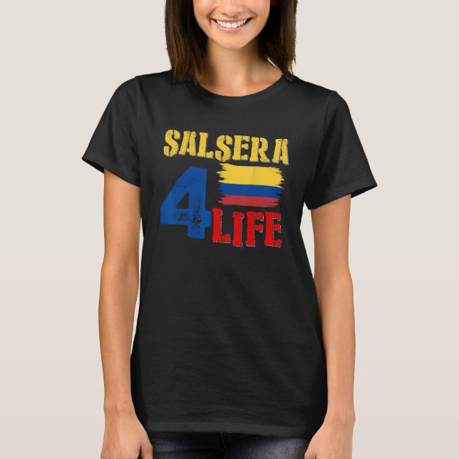 Camiseta Regalo de Salsa Colombiana, Orgullo de Bandera Col (Anverso)