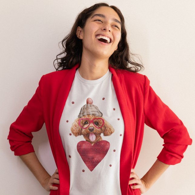 Camiseta Regalo de San Valentín Perro Caniche (Subido por el creador)