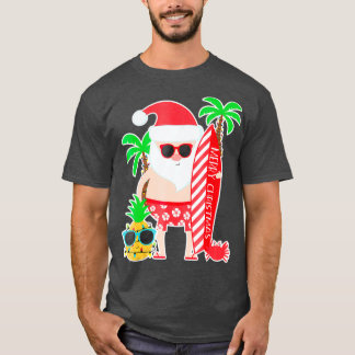 Camiseta Regalo de Santa Surfing Hawai para el viaje de Nav