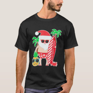 Camiseta Regalo de Santa Surfing Hawai Para La Familia Navi