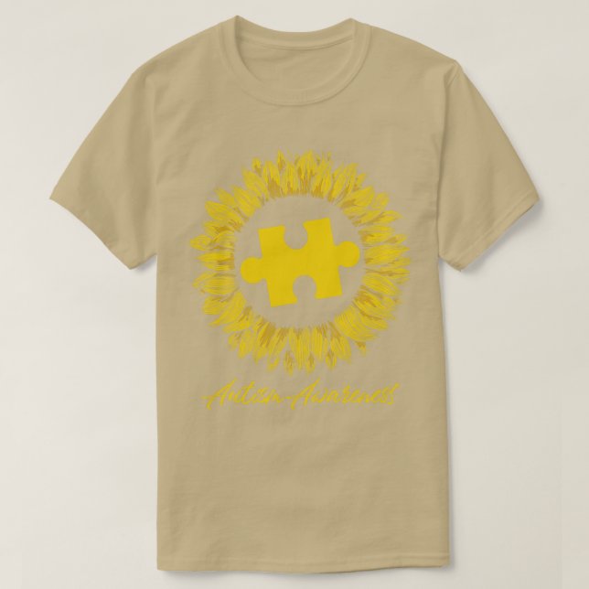 Camiseta Regalo de sensibilización sobre el autismo girasol (Diseño del anverso)