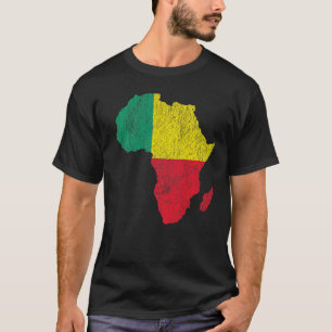 Camiseta Regalo de silueta de África con bandera de Benín p