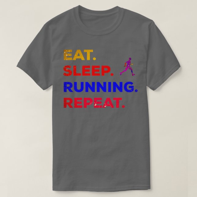 Camiseta Regalo de slogan deportivo de correr 4 (Diseño del anverso)