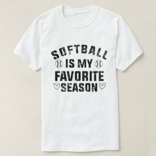 Camiseta Regalo de Softbol Softbol Es Mi Temporada Favorita