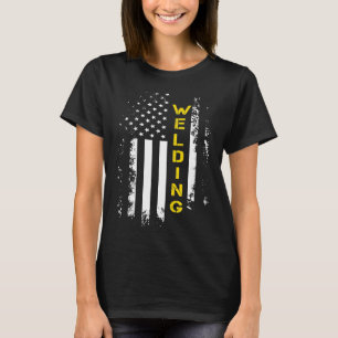 Camiseta Regalo de soldador de bandera estadounidense de so
