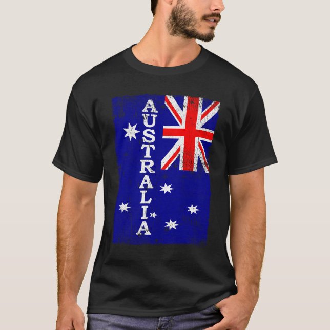Camiseta Regalo de souvenirs australianos - Vieja bandera a (Anverso)