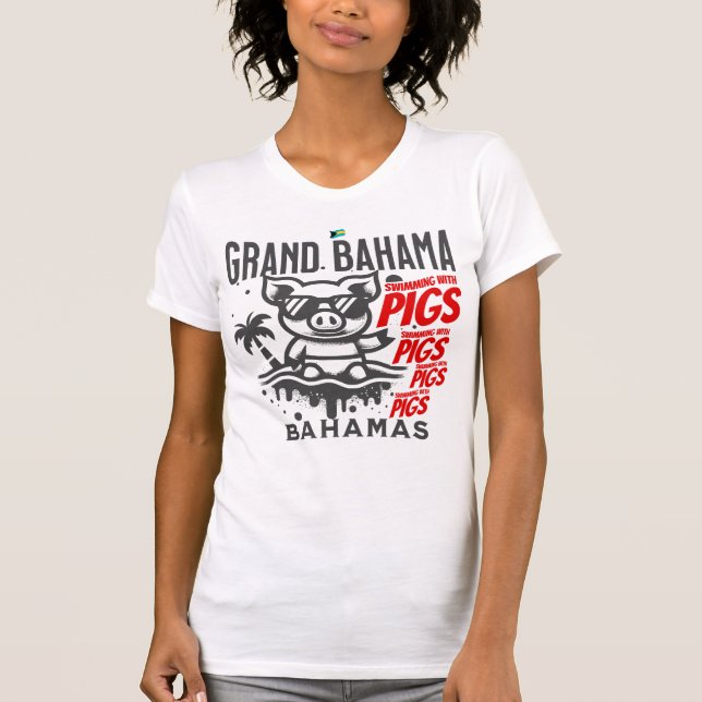 Camiseta Regalo de souvenirs de las Bahamas: Cerdos para na (Anverso)