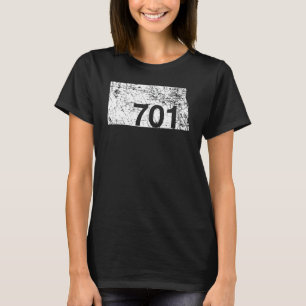 Camiseta Regalo de souvenirs de North Dakota Area Code 701