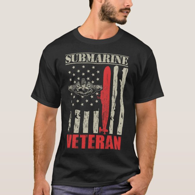 Camiseta Regalo De Submarino Militar Estadounidense Para Ve (Anverso)