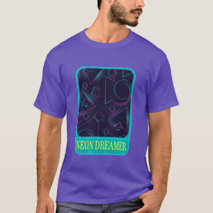 Camiseta Regalo de sueño geométrico de neón para matemática