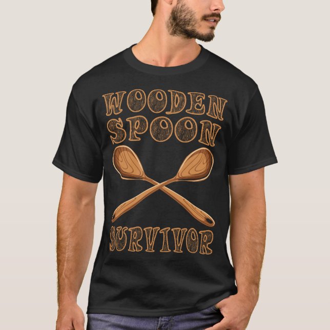 Camiseta Regalo de superviviente de cuchara de madera (Anverso)