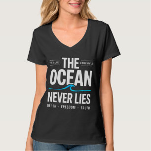 Camiseta Regalo de surfista de aguas profundas para mujeres