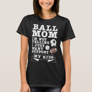 Camiseta Regalo de T-Ball femenino de Tee-ball Mom Cute Pla