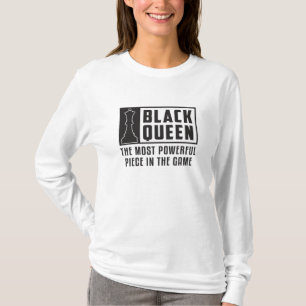 Camiseta Regalo de tablero de ajedrez para reina negra de a