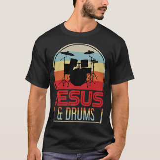 Camiseta Regalo de tambor cristiano tambores Música Jesucri