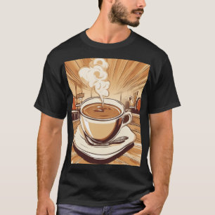 Camiseta Regalo de Taza con Vapor para Baris de Diner Retro