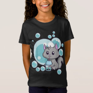 Camiseta Regalo de té de burbuja de gato Gracioso diseño
