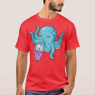 Camiseta Regalo de té de burbujas niños Octopus Boba Tea de